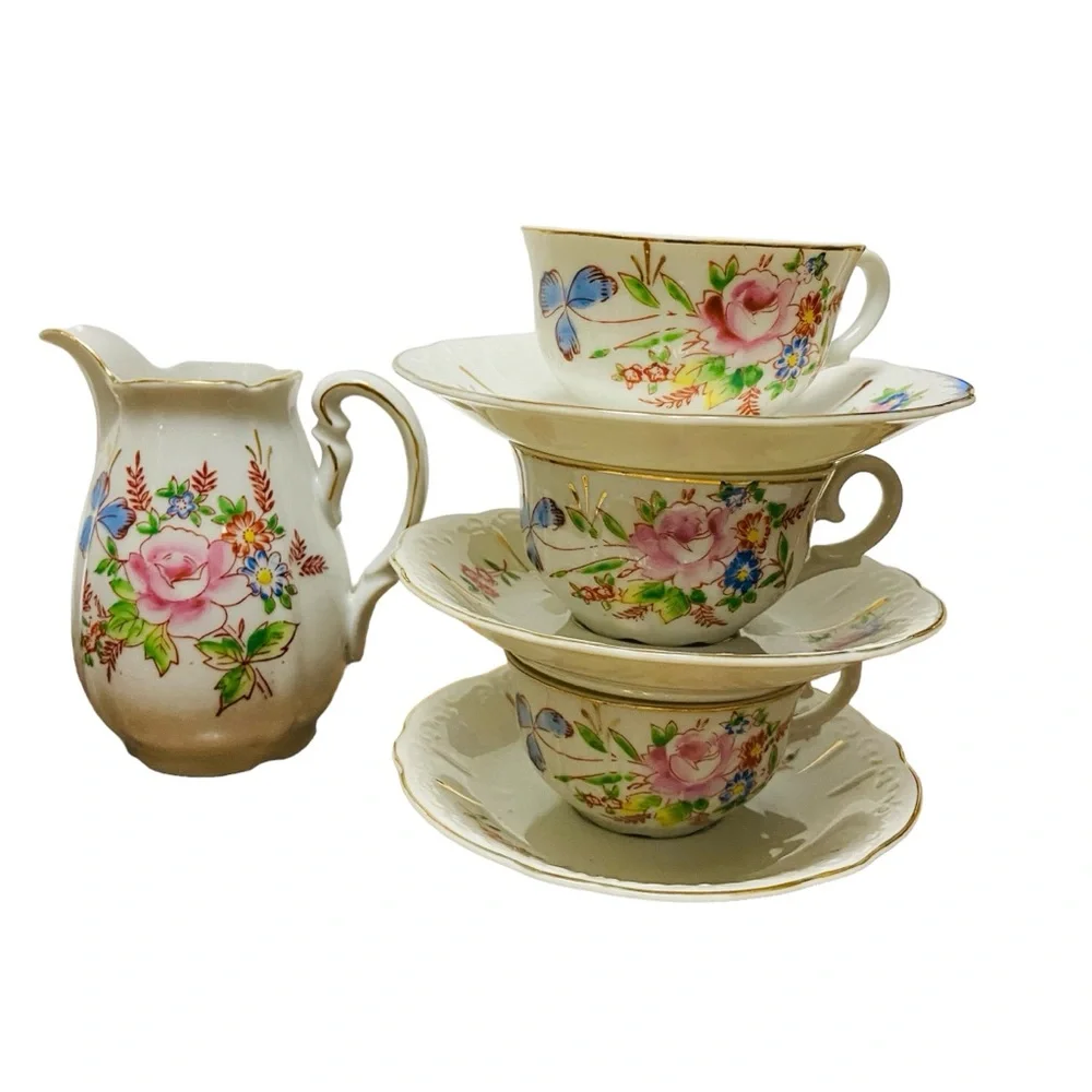 Chugai China Occupied Japan Teapot Tea Set 17 Pieces